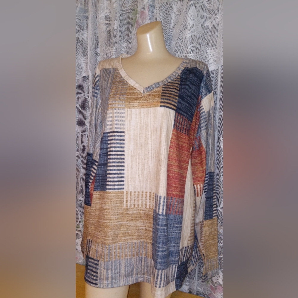NWOT Womens 3XL L/S Blouse